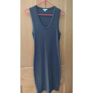 James Perse Gray/Blue Ribbed Knit Stretch Tank Dress, Size 1